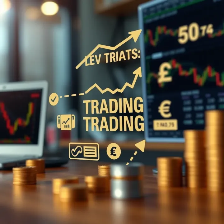 Visual Guide to Key Trading Terminology Conceptual illustration of key trading terms with symbols representing financial charts and currency exchange