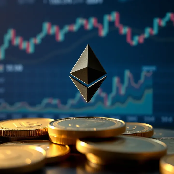 Comparison chart of Ethereum against other cryptocurrencies in value and volatility