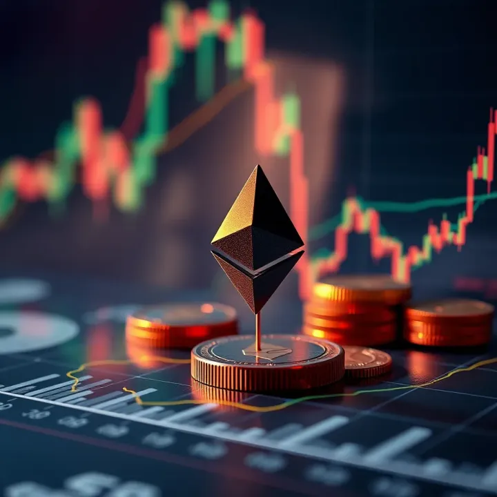 Graph showing Ethereum price trends influenced by market factors