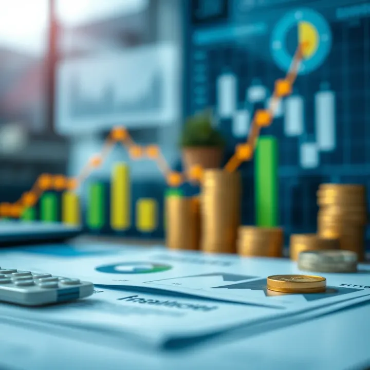 Conceptual graphic showing financial management and credit strategies for businesses and consumers