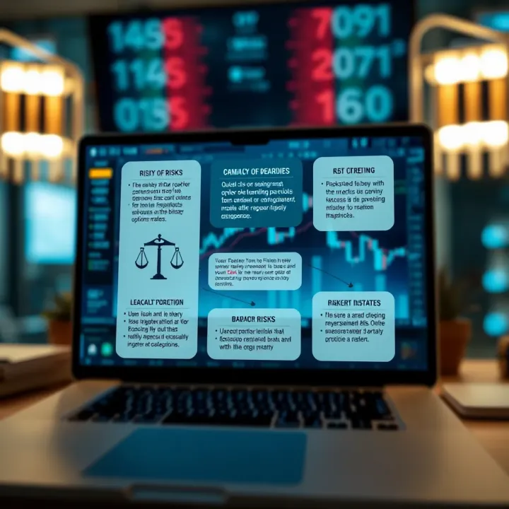 Diagram illustrating the risks and legal considerations in binary options trading on Quotex