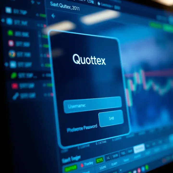 Secure login interface of an online trading platform showing username and password fields