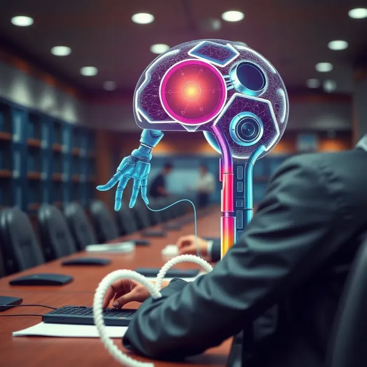 Representation of education, artificial intelligence, and business growth illustrating Brazil's knowledge and technology development challenges and opportunities