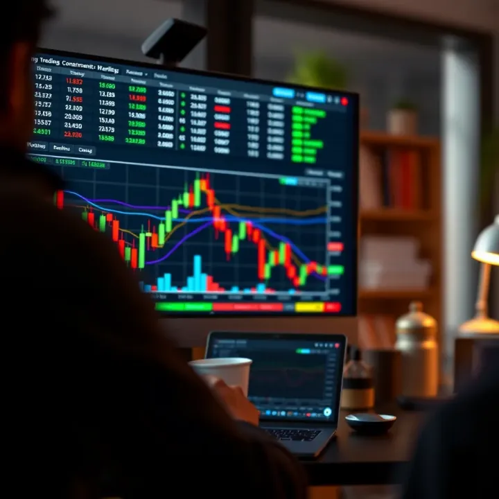 Graphical representation of trading strategies and risk management on IQ Option
