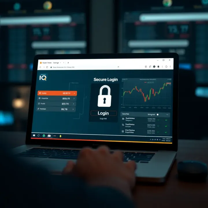 User interface showing secure login screen of IQ platform