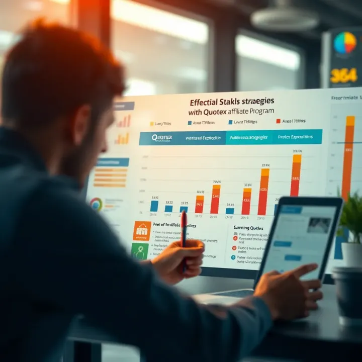 Chart demonstrating strategies to maximize earnings with the Quotex affiliate platform