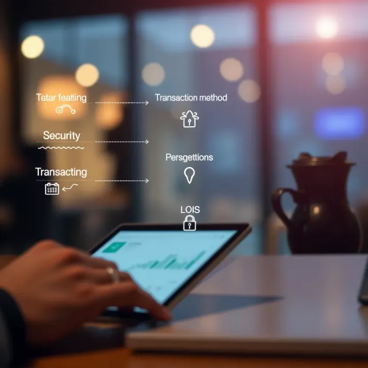 Diagram illustrating security features and transaction methods available on Pocket Option