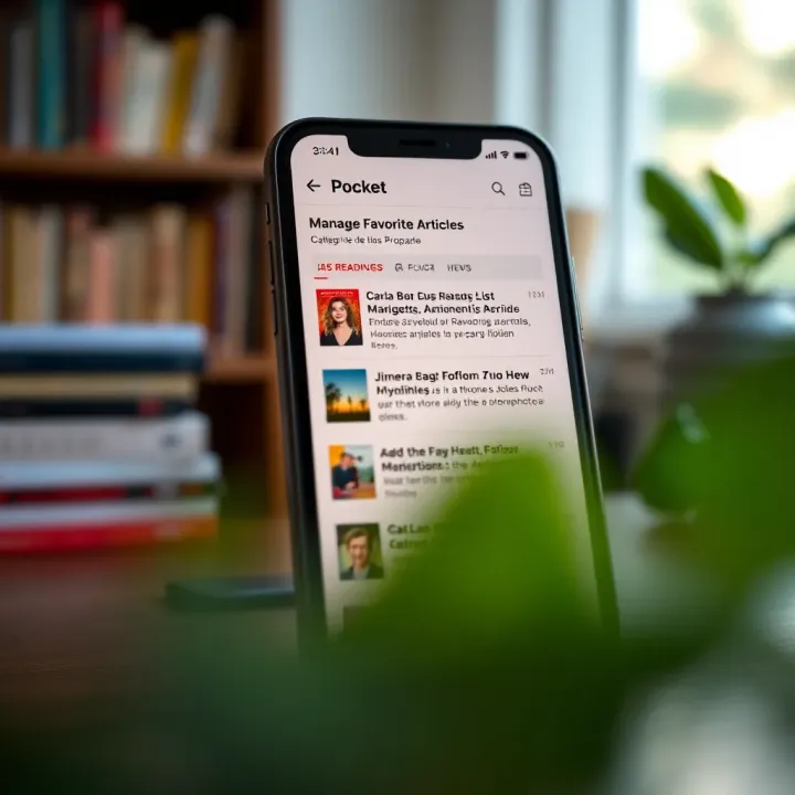 Managing Favorite Articles on Pocket Organized digital reading list displayed on Pocket app with categorized articles