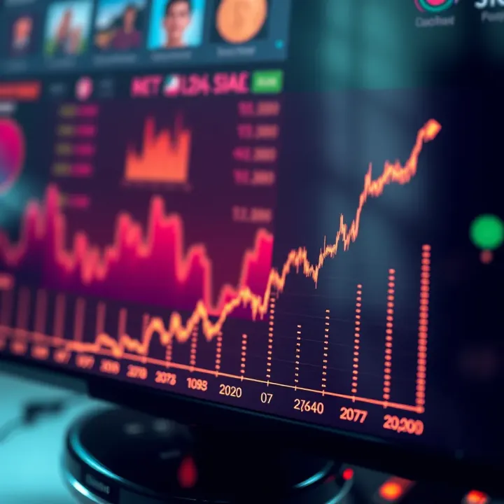 Graph illustrating Polkadot market trends and blockchain technology impact