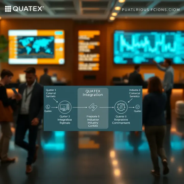 Diagram illustrating Quatex integration across multiple industry applications