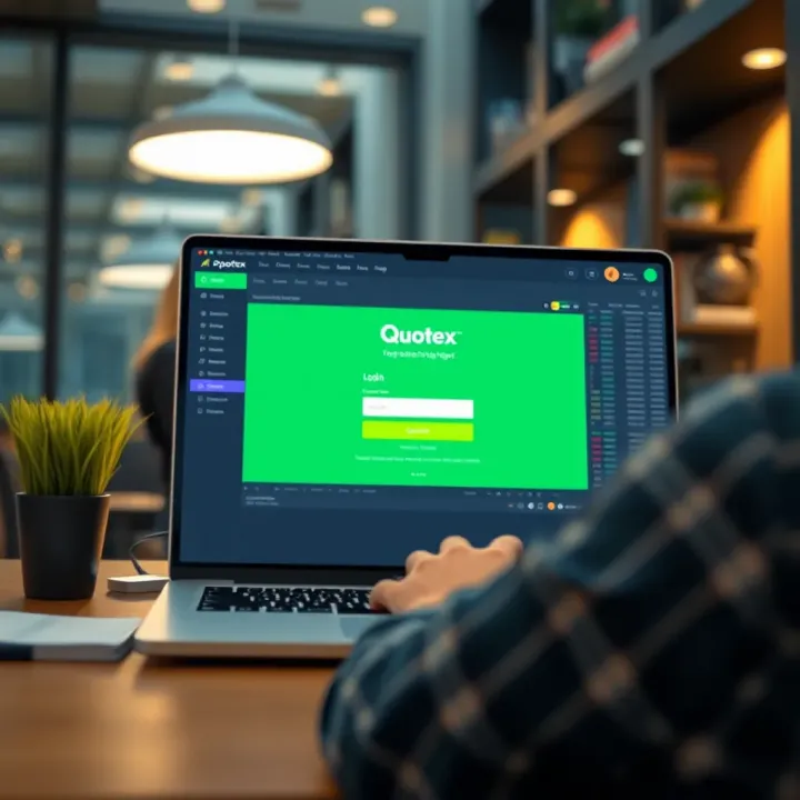 Screenshot showing the demo login interface of Quotex trading platform