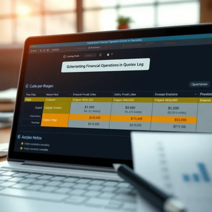 Diagram illustrating how to interpret and analyze financial operation records in Quotex