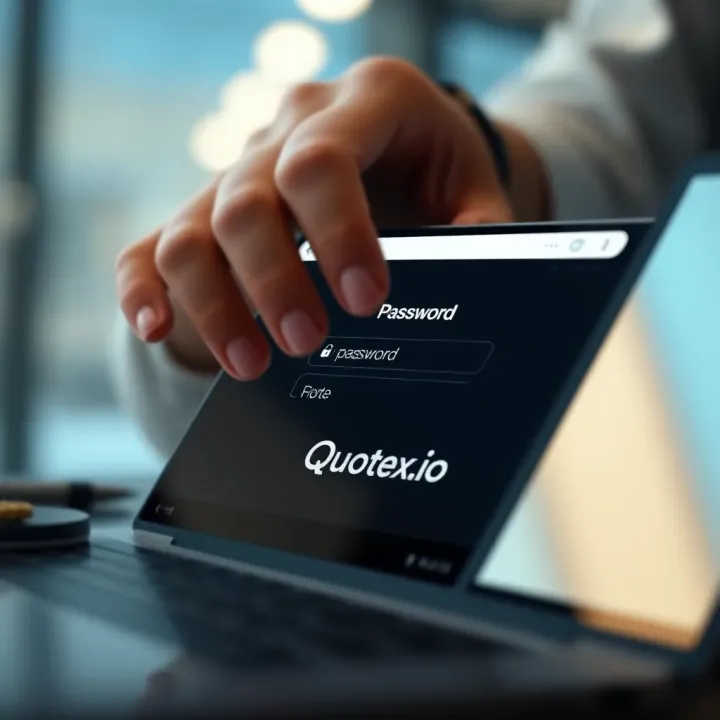 Visual guide of password recovery options to regain access to Quotex account