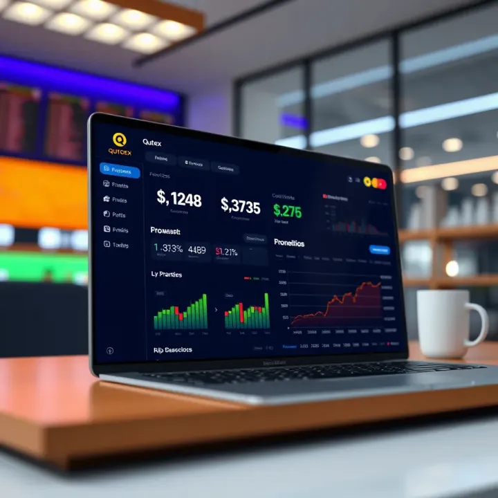 Dashboard interface showing financial data and investment options on a digital platform