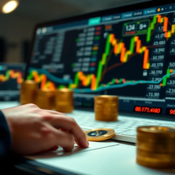 Illustration of financial risk management and strategy planning in trading