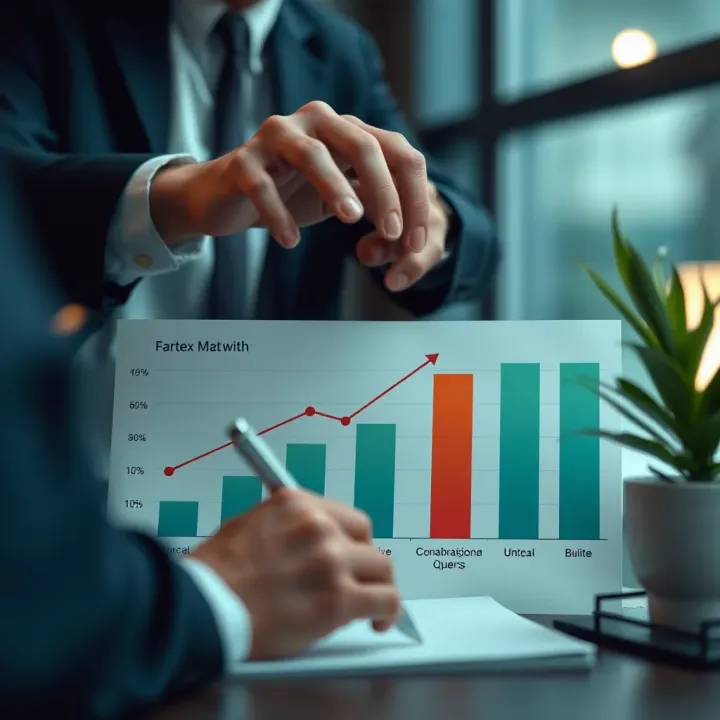 Strategic partnership growth chart showing collaboration and success factors with Quotex