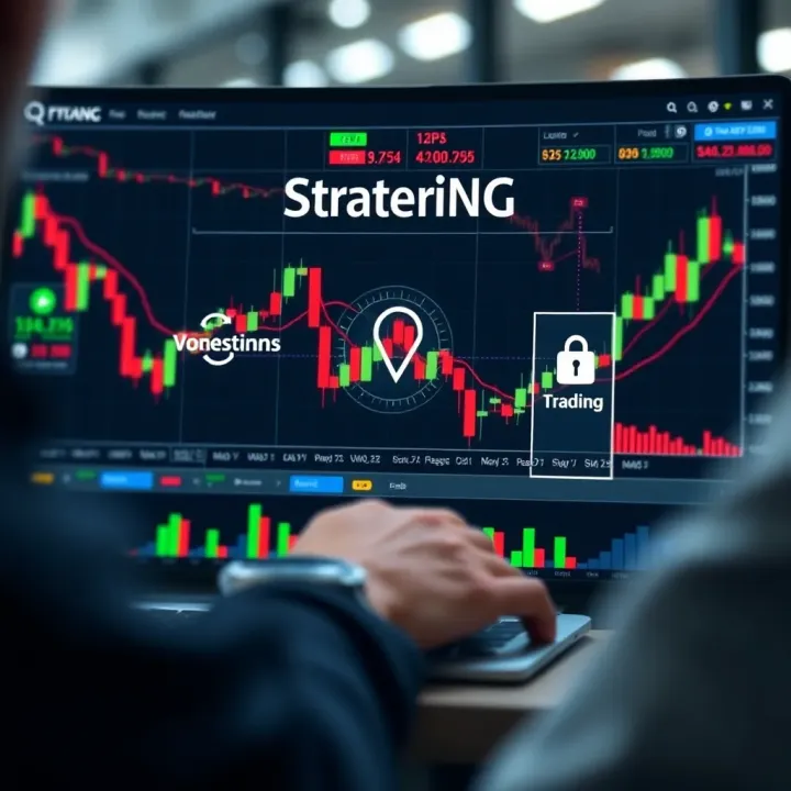 Graphical representation of trading strategies and security features on trading software