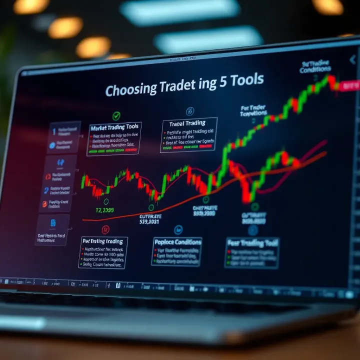 Diagram illustrating the selection of trading tools based on different market conditions and trader profiles