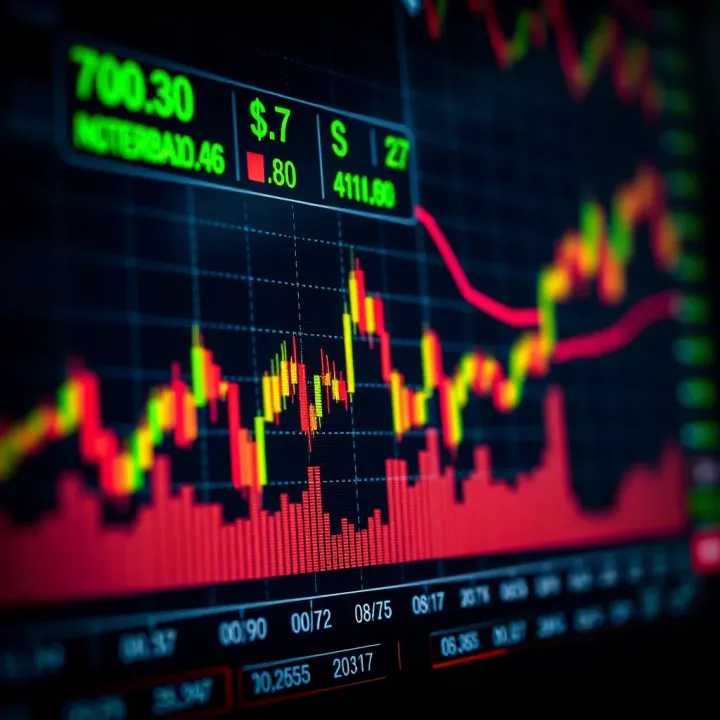 Chart showing technical indicators used to identify overbought conditions in financial markets