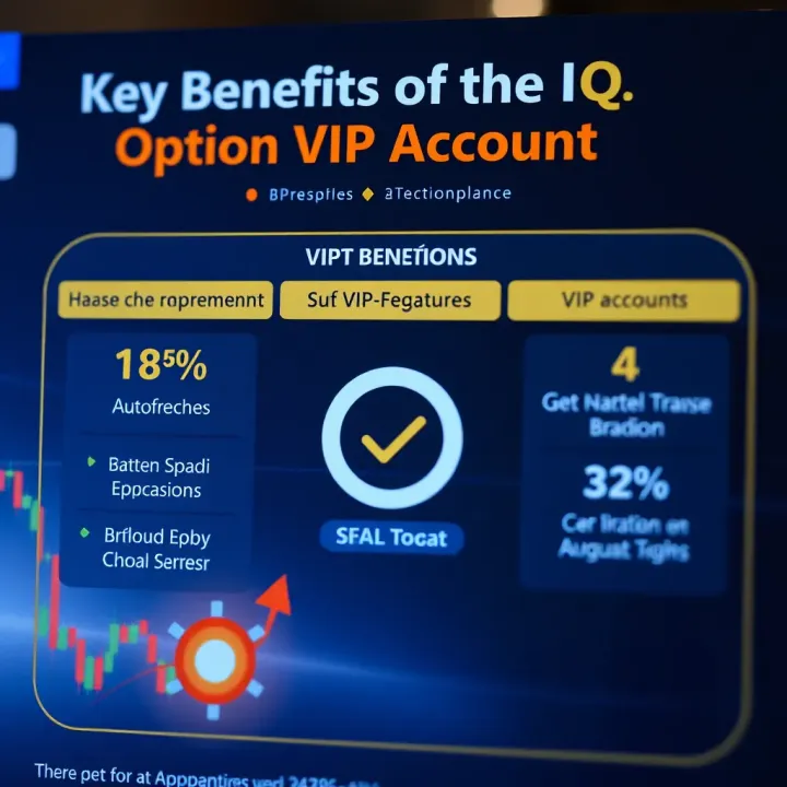 Graph showcasing exclusive IQ Option VIP account benefits and trading features