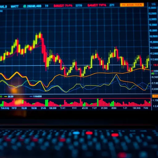 Analyzing Currency Fluctuations in the Forex Market Forex market charts displaying currency price fluctuations with analytical tools